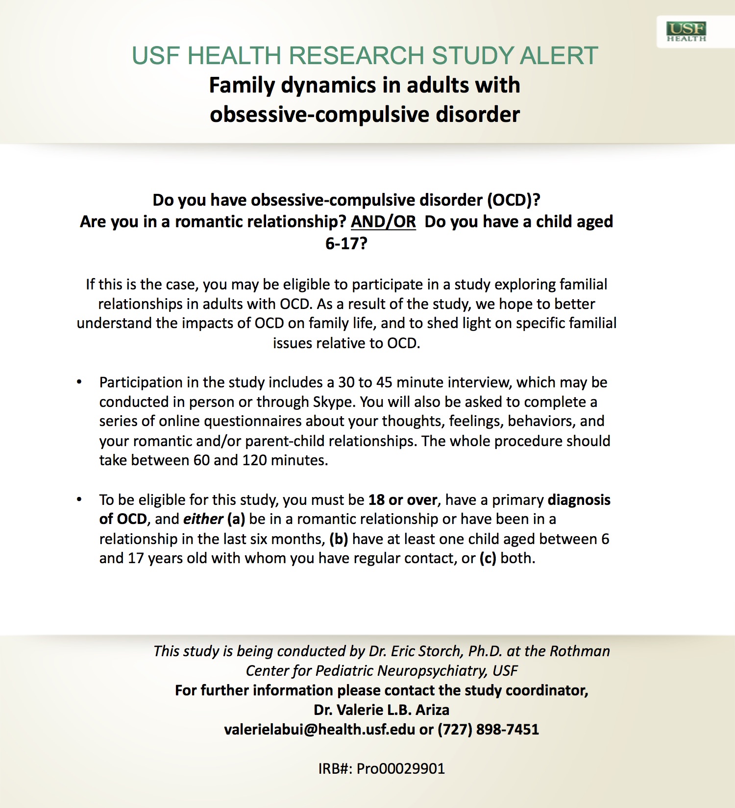 Family functioning in adults with OCD_Research _Study_Alert_USF_Version 1_03132017_clean